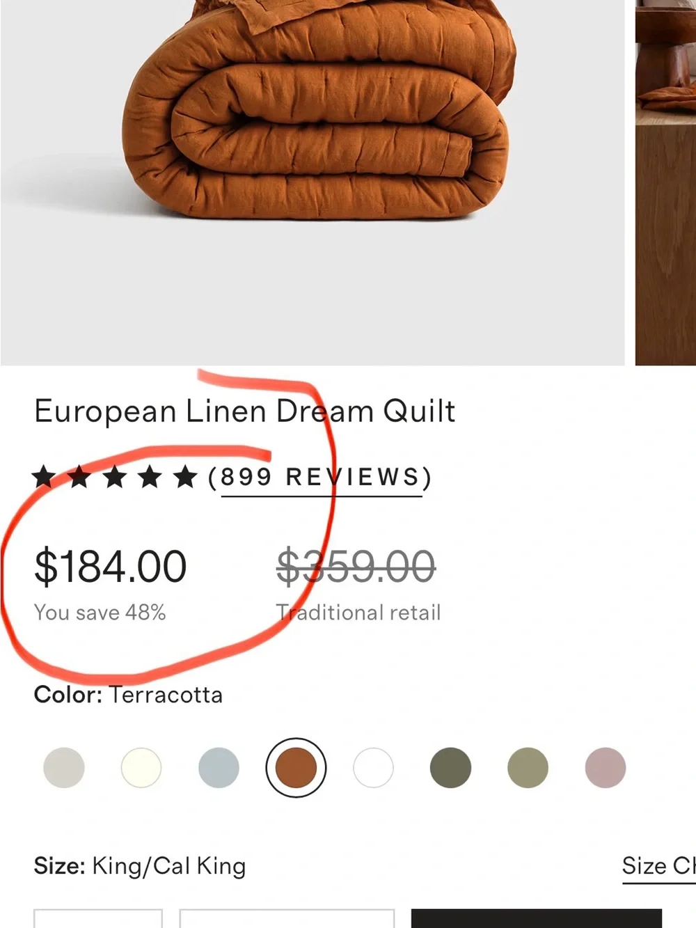 NWT Quince Queen 4pc Terracotta Dream Airy Guaze $284 Quilt Shams & Euro pillow